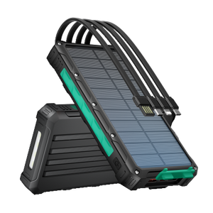 แบตเตอรี่สำรองพลังงานแสงอาทิตย์ขนาด20,000mAh ใหม่พร้อมสายชาร์จและไฟฉายในตัวเป็นตัวเลือกยอดนิยมสำหรับใช้งานกลางแจ้ง - Product Image 6
