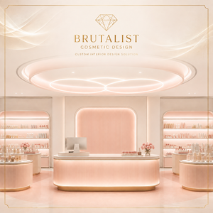 Meubles sur mesure pour magasin de beauté, vitrine de présentation de cosmétiques, solution de design d'intérieur pour boutique de maquillage - Product Image 1