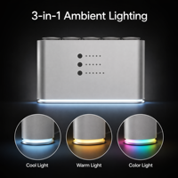 Diffuseur d'arômes multi-parfums 5 canaux en aluminium 5x20ml WiFi sans fil avec lumière RGB à 5 niveaux, machine de mélange de parfums domestique, personnalisable OEM