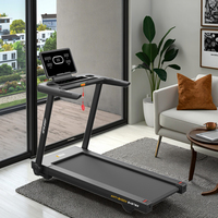 Motor Brushless Listrik Berkualitas Tinggi Kstar 1.75HP Treadmill Lipat dengan Layar LED Tes Detak Jantung Genggam untuk Penggunaan di Rumah