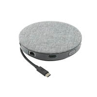 Hub USB Type C HJ rond Station de charge sans fil Hub USB C Adaptateur intelligent Chargeur sans fil