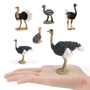Jouets cognitifs pour enfants, modèles d'animaux en PVC, poussins d'autruche africains et australiens, décorations d'élevage avicole - Product Image 3