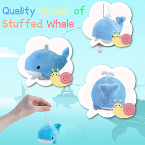 8696 Llavero de peluche de ballena pequeña al por mayor, juguetes de animales marinos, adornos, peluches para máquina de garras, lindos regalos de Navidad para niños - Product Image 3