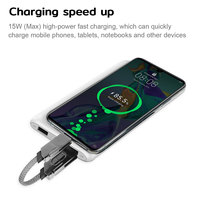 RWINEL Original PD60W Câble de charge rapide et de transfert de données pour téléphone portable, six-en-un, en alliage de zinc, avec porte-clés magnétique, modèle WD-CT2301