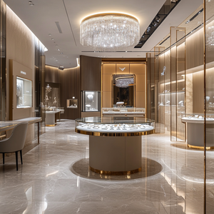 Joyería personalizada Centro comercial Joyería Quiosco Diseño Plata Metal Joyería Tienda Muebles - Product Image 2