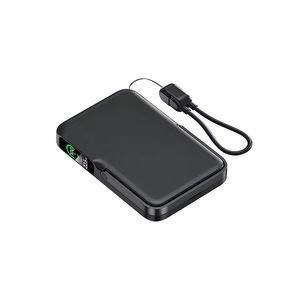 HXB 10000mAh Magnetic Wireless Power Bank 5W Fast Charging Portable Charger Phone Slim External Battery Pack PVC Holder LED - Product Image 2