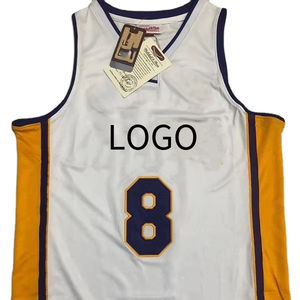 <span class=keywords><strong>Maillot</strong></span> de basket sans manches <span class=keywords><strong>blanc</strong></span> imprimé motif 3D saison 2003-2004 n°24, grande taille, respirant pour l'été – Vente en gros - Product Image 1