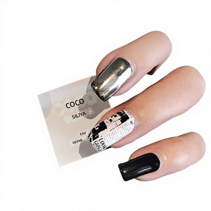 สติกเกอร์ฟอยล์ลายดาวตกแต่งเล็บ ฟอยล์สีทองสำหรับตกแต่งเจลขัดเงา - Product Image 1