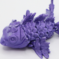 Service d'impression 3D de haute qualité violet gris dégradé petite carpe décoration jouet prototypage rapide