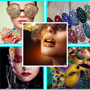 Pegatinas de cejas DIY transfronterizas de gran venta, pegatinas acrílicas para maquillaje de lunares, pegatinas de diamantes para cara de <span class=keywords><strong>ojos</strong></span>, pegatinas decorativas de PVC para - Product Image 2