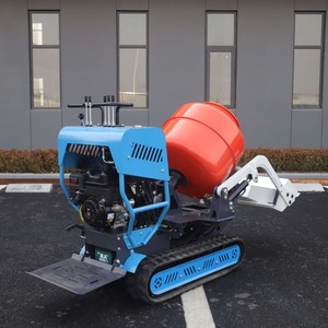 Portable Self-walking <b>Track</b> Crawler Mini Small Concrete Mixer Machine Gasoline Mobile Concrete Mixer - Product Image 1