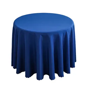 Atacado hotel conferência casamento banquete família estilo nórdico cor sólida mesa redonda pano poliéster toalha de mesa