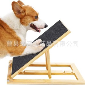 Planche à gratter en bois pour animaux de compagnie, échelle d'escalade réglable en forme de triangle pour chats et chiens - Product Image 2