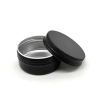 Rond Noir Vis Baume À Lèvres Pot Cosmétique En Aluminium Bougies Boîtes En Aluminium Top Métal 2oz 50ml 100g 4 Oz 8 Oz 300 Pcs