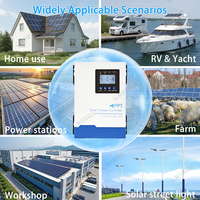 Contrôleur de charge solaire MPPT intelligent 120A 60A 30A 12V/24V/36V/48V/60V/72V/84V/96V avec écran LCD, efficacité de 97% et RS485