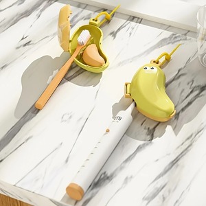 1pc Banana Portable <b>Toothbrush</b> Travel <b>Case</b>, Dust-proof Bristle Protector, Compact Bacteria-resistant Storage - Product Image 3