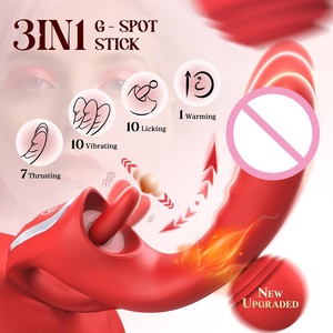 Gode Pénétrant avec Vibrateur Clitoridien pour Femmes, 10 Modes de Vibration, 7 Modes de Pulsion, Fonction de Léchage et Stimulation du Point G, Jouet pour Adultes pour Couple - Product Image 2