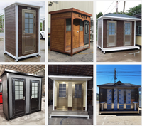 Toilettes portables en métal sculpté, cabine de toilettes mobile préfabriquée, écologique, pour extérieur, sanitaires publics, camping