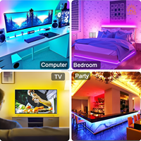 Bande lumineuse LED RVB personnalisée certifiée CB, application/télécommande, température de couleur 2700K-6000K, IRC 90, longueur 50m, efficacité 110lm/W