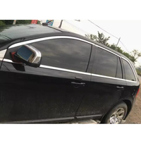 Garnitures de fenêtre de voiture en acier inoxydable décoration pour ford edge 2009 2010 2011 2012 2013 2014 accessoires de fenêtres kit de style automatique