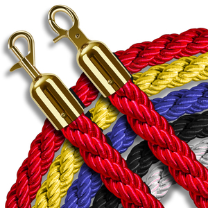 Dây thừng xoắn nhiều màu sắc dùng làm cột chắn đám đông trong khách sạn/tàu điện ngầm/ngân hàng - Product Image 3