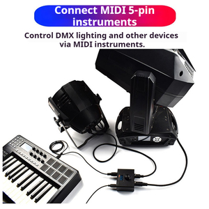 Doremidi Midi Để Dmx512 * 2 Midi Bàn Phím Điều Khiển <span class=keywords><strong>DMX</strong></span> Ánh Sáng Sân Khấu Chuyển Đổi MTD-1024 - Product Image 5