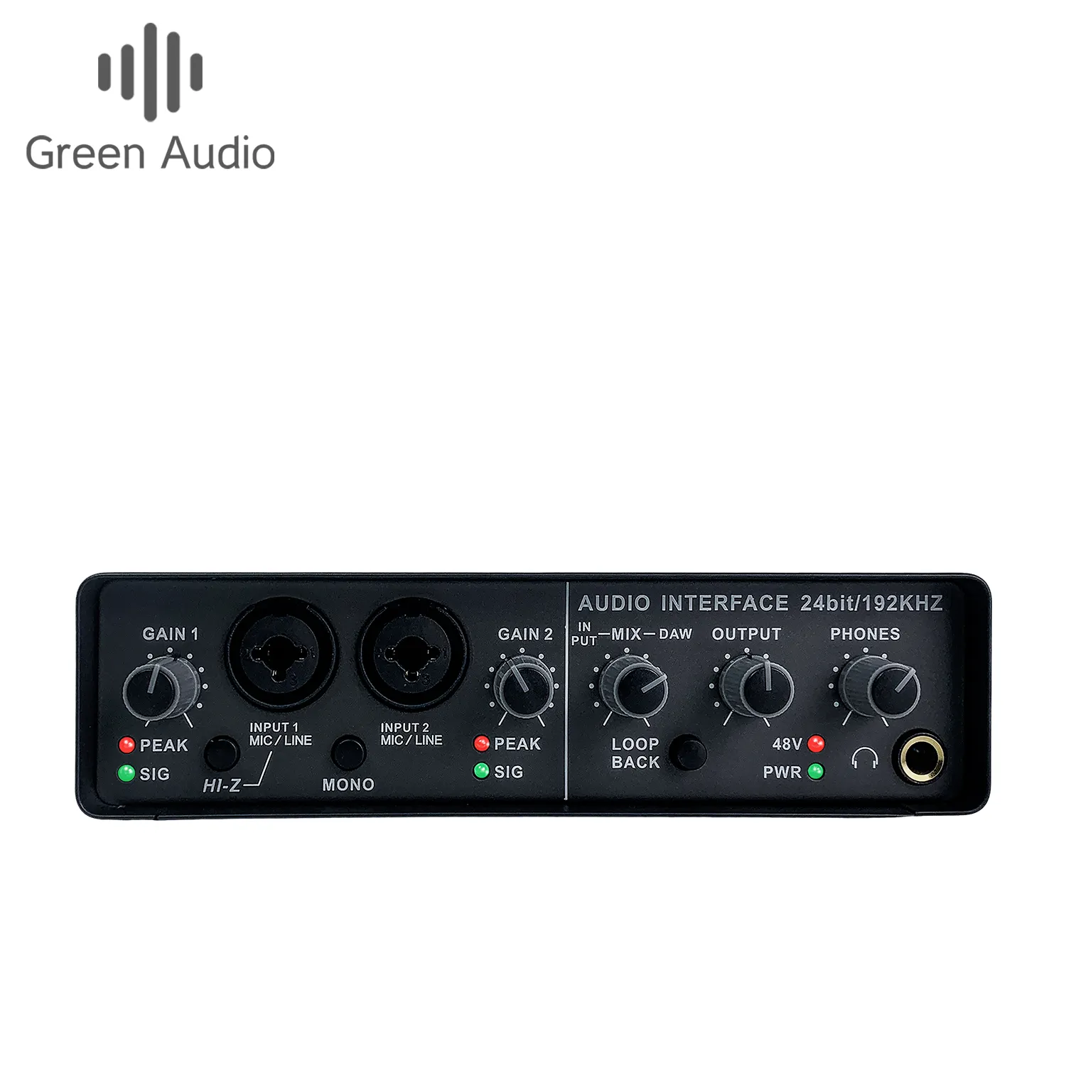 GAX-MD23 Audio-Schnittstelle Soundkarte mit niedrigerem Preis Arbeit für Kondensatormikrofon-Kit