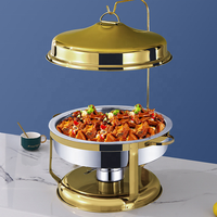 Plateau de service en acier inoxydable de couleur or Offres Spéciales pour buffet de restauration