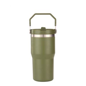 Gobelet de voyage portable en acier inoxydable avec poignée latérale, gobelet isotherme à double paroi de 20 oz pour le café et les boissons quotidiennes - Product Image 4