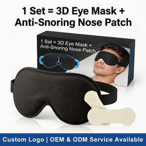 Set per il Sonno Personalizzato Anthrive: Mascherina 3D Oscurante e Strisce Nasali per Respirazione Migliore, Kit Anti-Russamento di Grado Medico per Viaggi - Product Image 1