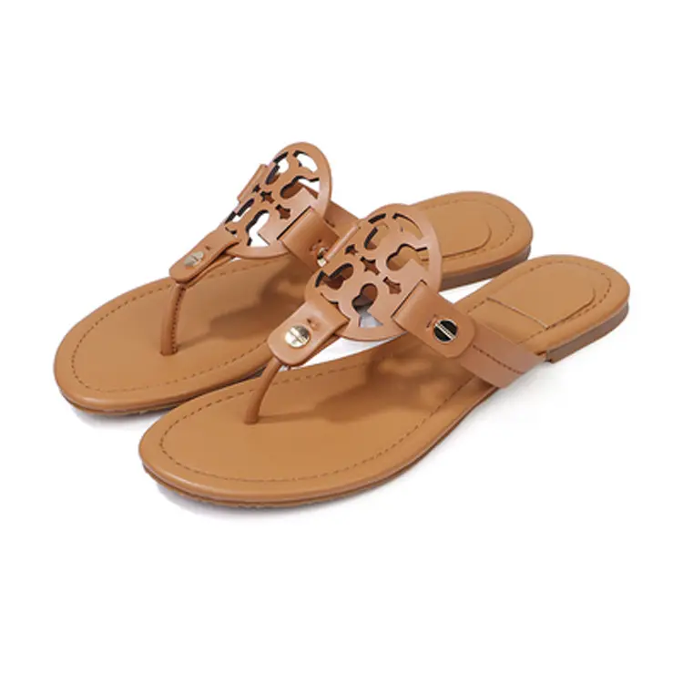 T B travel plus size leather summer sandals women wear flat beach flip-flops sandals slides slippers