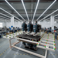 Machine de perçage automatique de verre à trois têtes Eworld, épaisseur 3-25 mm, 220V/380V, construction en acier, moteur puissant, utilisation facile