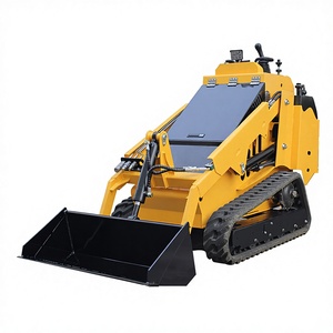 Kleine landbouwtuinfrontlader 0,15m³ Mini-skidsteer-rupslader T750 compacte wiel-rupslader schop sneeuw - Product Image 1