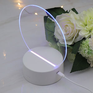 Prix usine Acrylique Blanc Conseil LED Veilleuse RVB Veilleuse Base En Bois Prise USB Pour La Décoration <span class=keywords><strong>De</strong></span> <span class=keywords><strong>Lit</strong></span> - Product Image 3