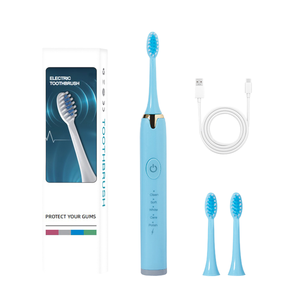 Brosse à dents électrique rechargeable Sonic pour adultes, poils souples, étanche IPX5, charge micro USB, 5 modes, autonomie de 15 jours - Product Image 1