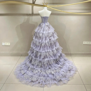 Jancember JFH116 Vestido de Quinceañera Encantador y Brillante, <span class=keywords><strong>Alta</strong></span> <span class=keywords><strong>Costura</strong></span>, Vestido de Fiesta Largo con Pedrería - Product Image 6