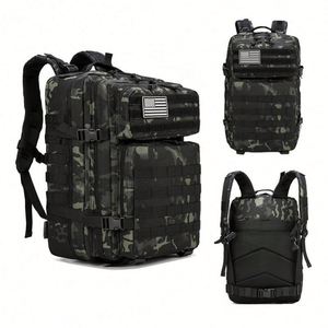 Low MOQ 900D Oxford Hiking <b>Backpack</b> 45L Molle Pouch Assault Pack Camping OEM Tactical <b>Backpack</b> - Product Image 1