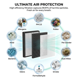FY2422 FY2420 ตัวกรองคาร์บอน HEPA แบบเปลี่ยนได้สำหรับฟิลิปส์เครื่องฟอกอากาศ AC2882 <span class=keywords><strong>AC2887</strong></span> AC2889 AC3829 - Product Image 5