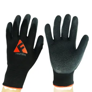 Nylon Knitted Sandy Nitrile Gloves Sandy Finished Nitrile Gloves Safety+ Work Gloves NBR