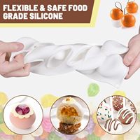 Moules en silicone antiadhésifs à 15 cavités Plateau de cuisson 3D pour gâteau et mousse Plateaux de cuisson réutilisables en silicone de qualité alimentaire