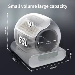 Bac à litière <span class=keywords><strong>pour</strong></span> chat à nettoyage automatique - Toilette intelligente électrique <span class=keywords><strong>pour</strong></span> chat, mains libres, contrôlée par application Tuya, capacité de 65 L <span class=keywords><strong>pour</strong></span> <span class=keywords><strong>chats</strong></span> de 10 kg - Product Image 3