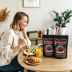 Café instantané Arabica supérieur avec Lion's Mane et Ganoderma, anti-brume cérébrale et stimulant de l'humeur, herbes chinoises biologiques - Product Image 3