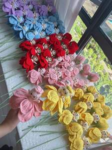 Boneka Peri Rajut <span class=keywords><strong>2026</strong></span>, Tanaman Rajut, Hadiah Rajut untuk Ibu, Buket Bunga Buatan, Hadiah Hari Valentine, Hadiah Hari Raya, Bunga Rajut - Product Image 2