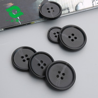 Kancing Resin Plastik Desain Unik Persegi Panjang Lapisan Ramah Lingkungan Manik-Manik Dekorasi 2 Lubang Flatback Hitam Kopi Putih Mantel