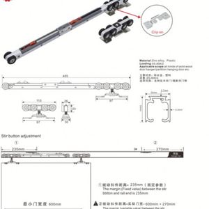 Rodillo de puerta corredera con cierre suave 110kgs - Product Image 5