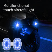 Feu de signalisation LED stroboscopique pour moto, mini lampe de sécurité anti-collision, clignotant 7 couleurs, lampe flash pour drone, scooter et voiture