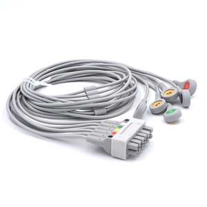 Compatibile con <span class=keywords><strong>GE</strong></span> Healthcare 2106395-001 6 lead ECG telemetria Leadwire Snap IEC per ECG <span class=keywords><strong>monitor</strong></span> paziente - Product Image 1