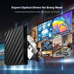 Unidad de <span class=keywords><strong>Blu</strong></span>-<span class=keywords><strong>ray</strong></span> Externa 5 en 1: Reproductor de BD-ROM, Grabador de CD/DVD, USB 3.0 y Tipo-C, Portátil <span class=keywords><strong>para</strong></span> <span class=keywords><strong>PC</strong></span>/Laptop - Product Image 4