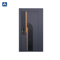 Puertas de entrada de seguridad residenciales modernas de entrada frontal de aluminio fundido de Casa resistente a la intemperie de alta calidad a la venta