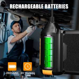 Endoscope avec lumière, caméra d'inspection HD 1080P, endoscope industriel étanche avec batterie de 4,3 pouces 2600 mAh, câble rigide - Product Image 3